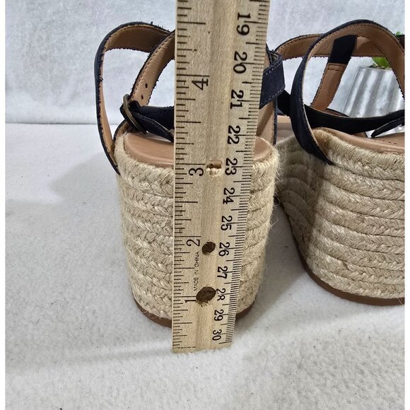 Lucky Brand Valki Navy Blue Espadrille Ankle Strap Sandal Size 7.5 M - Picture 6 of 12